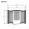 Budka akustyczna 4-osobowa – wymiary techniczne