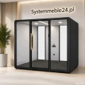 Budka akustyczna 6-osobowa do biura – wizualizacja Systemmeble24.pl